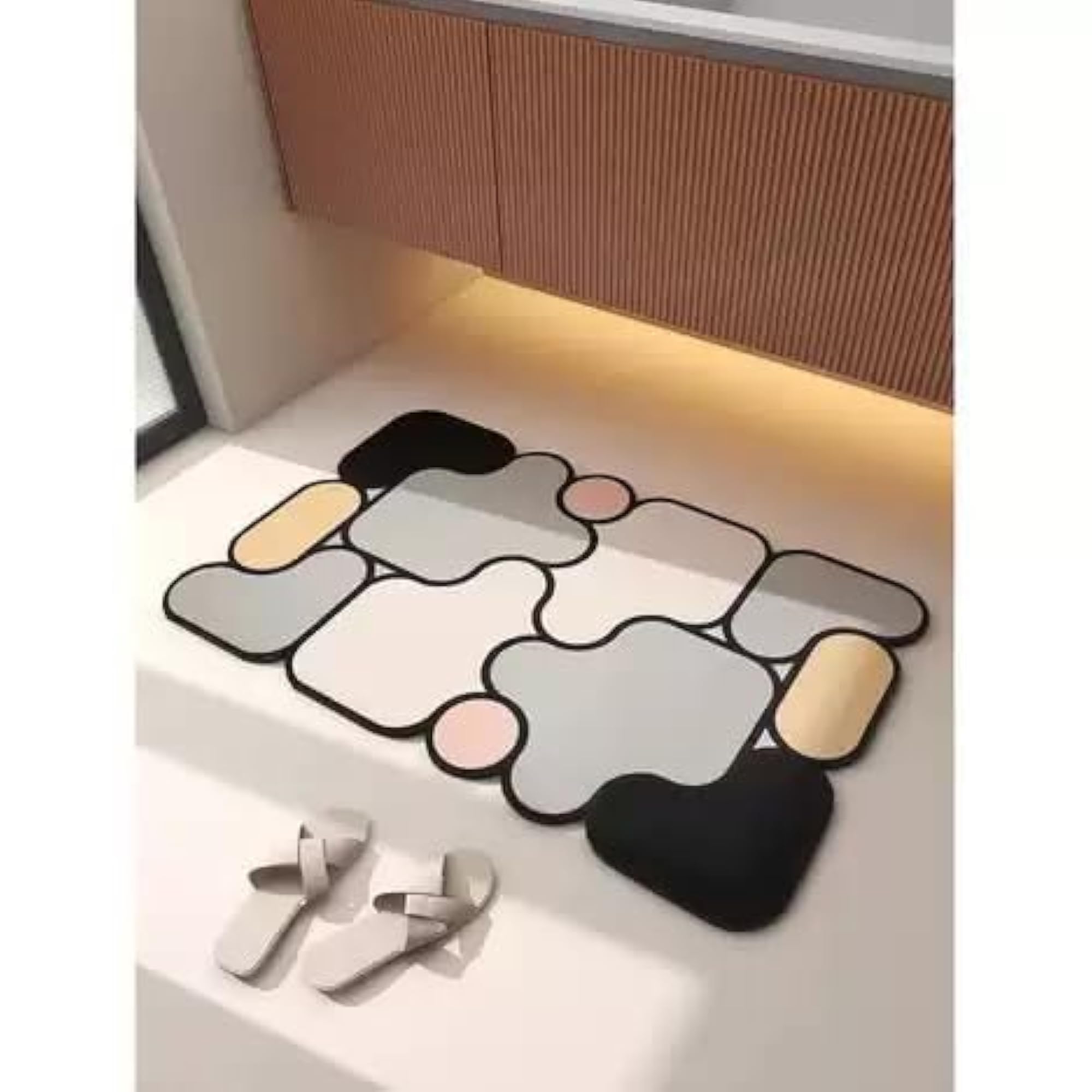Puzzle 5D Bath Mat, Quick-Drying Non-Slip
