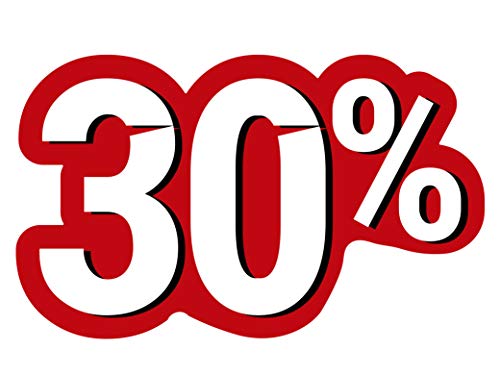 Oedim Vinilos para Escaparates Decoración Rebajas | Descuento del 30% | 50x30cm | Vinilo Adhesivo | Decora tu escaparate | Pegatinas Adhesivas Escaparate | Vinilos para Negocios