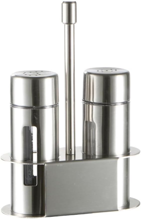 Stainless Steel Condiment Jars 2pcs Set with Window