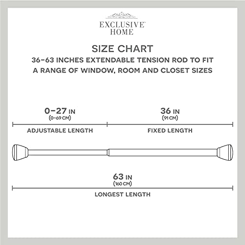 EXCLUSIVE HOME Tension Rod, Oil Rubbed Bronze, Adjustable 36"-63" by Exclusive Home - Used condition - Image 9