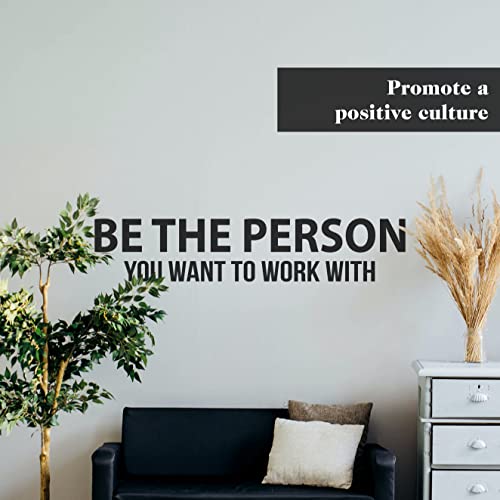 Motivational And Inspirational Office Wall Decal Sticker Vinyl Quotes For Business Teamwork Words And Saying Positive Decoration (Be The Person You Want To Work With) #TOP5