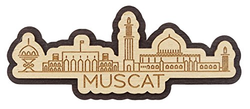 Printtoo Home Decor Muscat Oman Monuments Engraved Wooden Fridge Magnet Souvenir Gift #TOP16