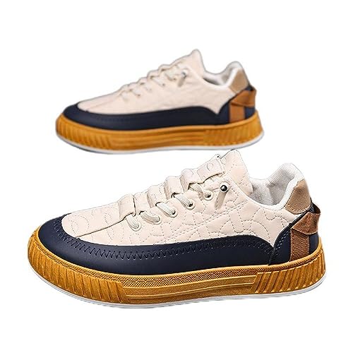 Tênis de skate masculino com cadarço de lona, antiderrapante, confortável, tênis de caminhada, Off-w