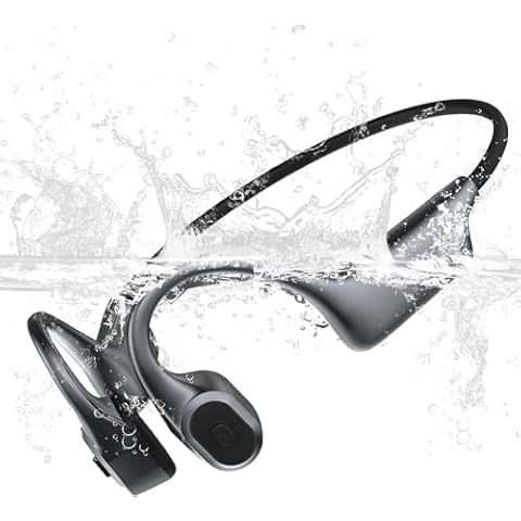 Bone Conduction Swimming Headphones — IPX8 Waterproof Headphones for Swimming,Built-in MP3 Player 32G Memory, Bluetooth 5.3 Wireless Open Ear Headphones for Swimming,Running,Driving,Hiking,Cycling Cover