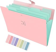 Amazon Brand - Solimo Expanding File Folder 5 Pockets, A4 Sheet Document File & Certificate Holder File