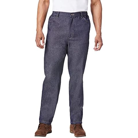 Liberty Blues by Kingsize Men's Big & Tall Lightweight Comfort Denim Carpenter Jeans - 42 40, Rigid Wash Cover