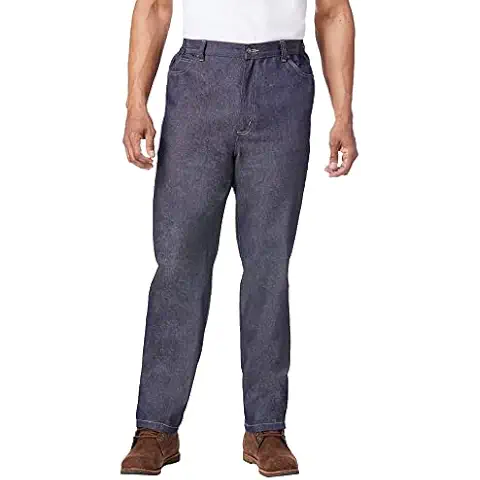 Liberty Blues by Kingsize Men's Big & Tall Lightweight Comfort Denim Carpenter Jeans - 42 40, Rigid Wash Cover