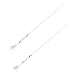 IWOWHERO 2pcs Crystal Chandelier Pendant Beads Hanging Sun Catchers for Garden and Indoor Wall Décor, 50mm Maple Leaf Shape, Crystal Wall Hangings with Prism Effect