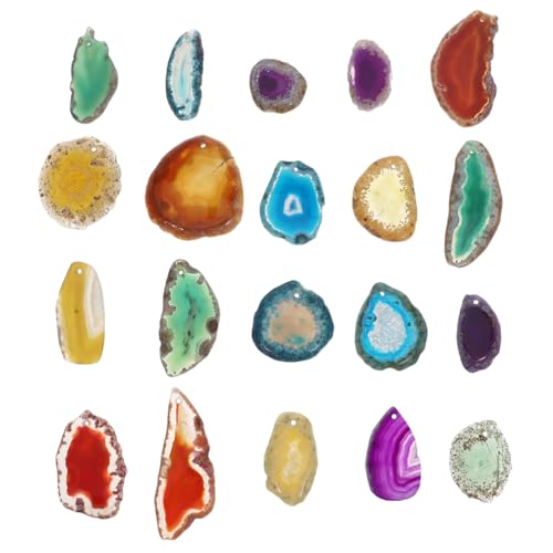 Tranches d'agate naturelles en lot de 20 pour fabriquer des cadeaux personnalisés uniques