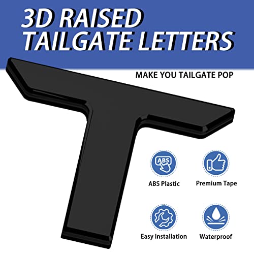 Tailgate Insert Letters Compatible For 2022 2023 Tundr Rear Emblems Not Decals Stickers With Strong Certified Adhesive -Matte Black #TOP1