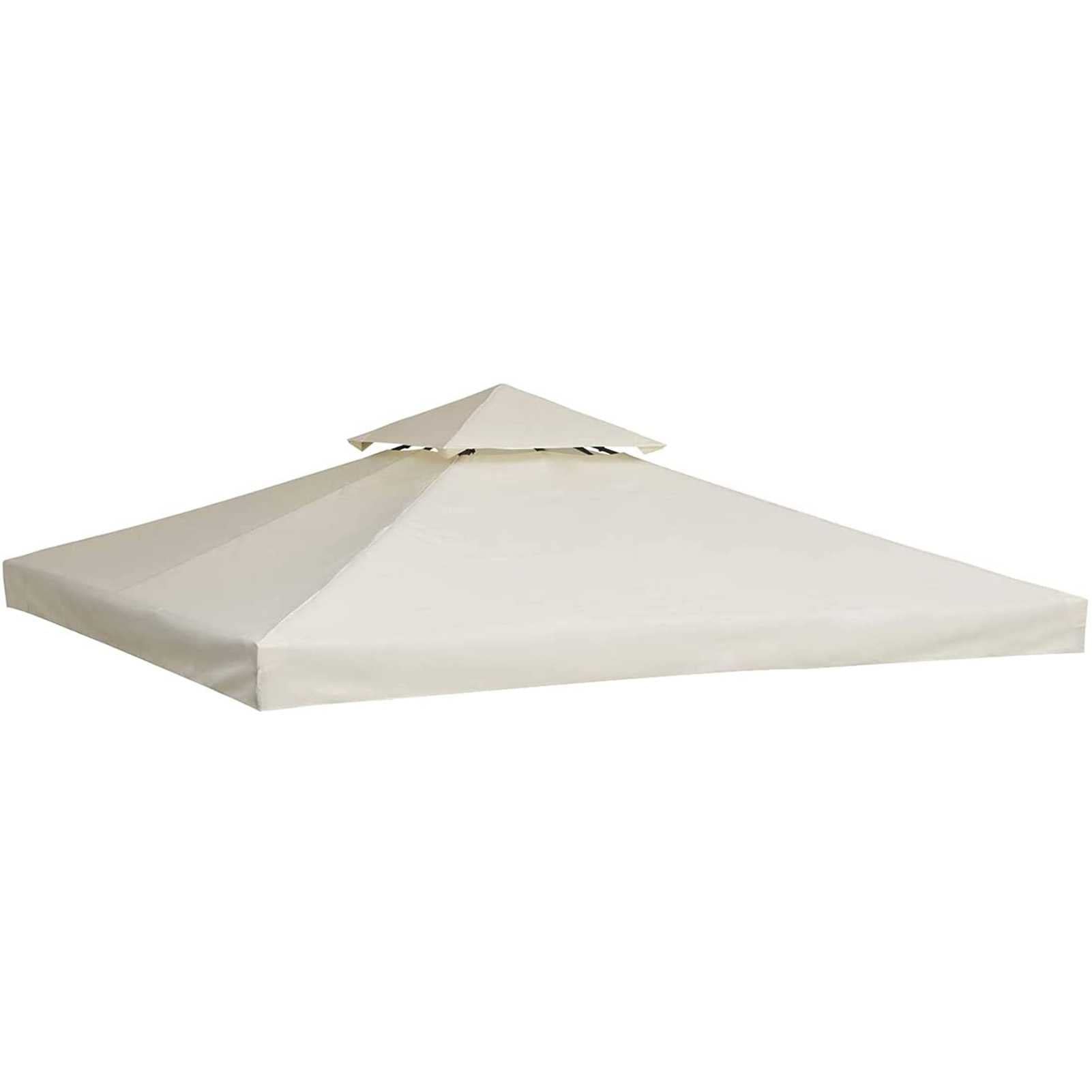 BJYX 10' x 10' UV30+ Gazebo Canopy Replacement Top Cover for Outdoor Patio Garden Dual Tier Waterproof Tent Gazebo