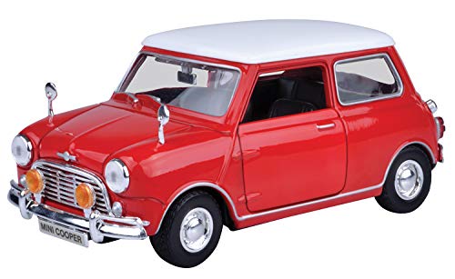 Llantas, Music MOTORMAX 1/18 - 73113 CLASSIC OLD MINI COOPER - RED / WHITE