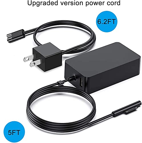 Surface Pro Charger -98W Super Fast Charger For Surface Pro 7/6/5/4/3 Power Supply Adapter, Compatible With Microsoft Surface Book Laptop/Tablet，Works With 65W&44W&36W&24W(6.8 Ft Cord)… #TOP3