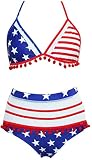 Childlike Me American Flag Bikini USA Flag Swimsuits for Women July 4th Patriotic Sexy Swimsuit Bath