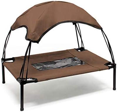 Brandina per cani animali branda lettino con tettuccio parasole cuccia da spiaggia M