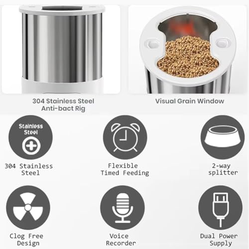 Distributeur automatique de nourriture chat 3L gamelle croquettes aliments secs