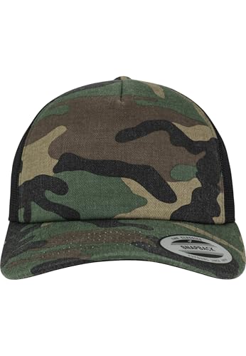Flexfit Cap Camo Trucker Cap, woodcamo/blk, one Size, 6606C