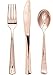 Creative Converting 48 Count Metallic Plastic Assorted Cutlery 315134 , Rose Gold