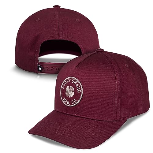 Image of Lucky Brand Snapback Hat | Adjustable | Baseball Cap | Retro | American Heritage | 5 Panel Design | Cotton Canvas