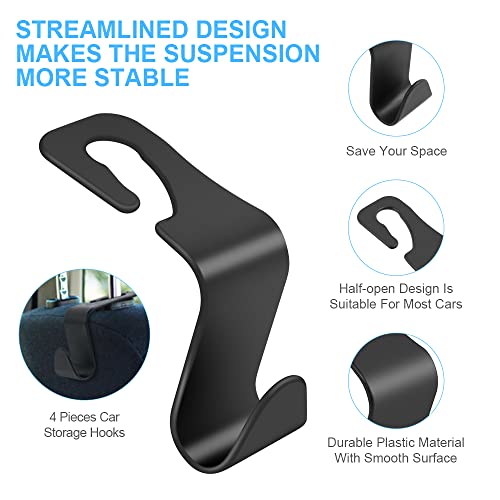 URAQT Klappbarer Auto Türpedal, Türstufe Trittbretter mit U Haken Verriegelung, Fußrasten Fahrzeug mit Sicherheitshammer und 4 Kunststoff Haken, Autotürstufe zum Autodach für SUV/RV, Schwarz