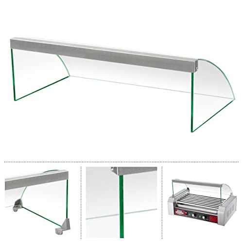 Image of Hotdog Roller Cover - Tempered Glass Grill Guard Fits 7-Roller Hot Dog Cooker Machines - Concession Stand Supplies by Great Northern Popcorn