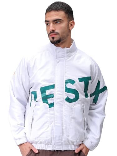 Veste matelassée blanche homme ajustée taille 46 veste de mi-saison