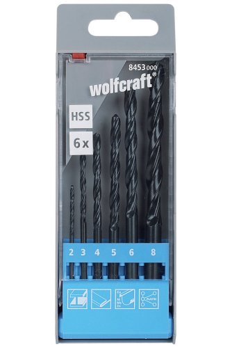 Preisvergleich Produktbild Wolfcraft 8453000 Metallbohrer HSS rollgewalzt, 6-teiliges Set