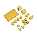 Produktbild Hermosairis Full Chrome Button Ersatz Mod Spiel Kit Geeignet für Playstation 4 PS4 Controller Joystick Videospiel Playstation