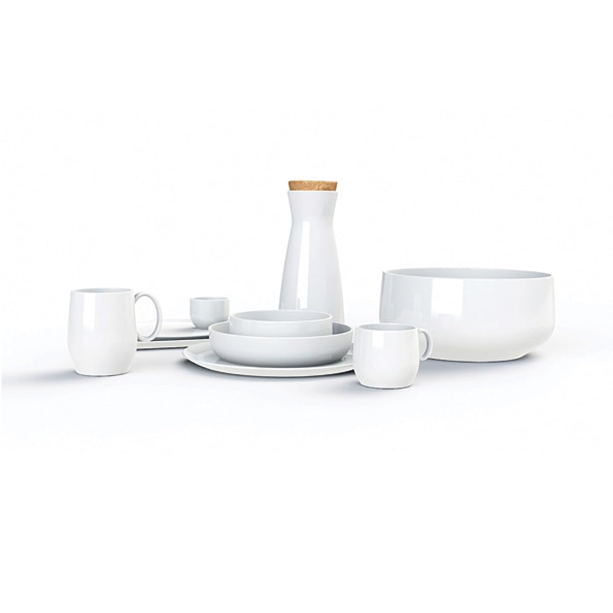 MÉDARD DE NOBLAT - Bol déjeuner - D13 cm et 50 cl - Yaka - Porcelaine - Lot de 6 - Blanc