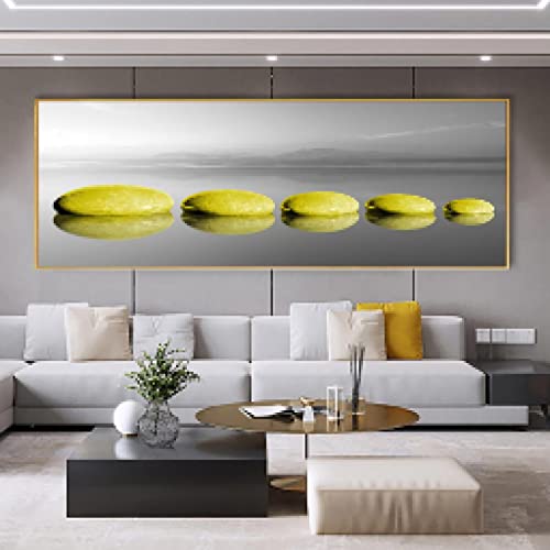 Impression murale en toile d'art de qualité supérieure abstrait gris 30x90