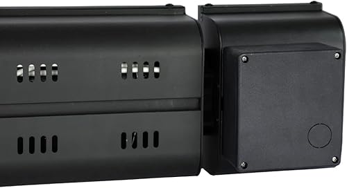 Miniatura 9 de KING RK1215-RMT-PLG-BLK Calentador radiante infrarrojo eléctrico para interiores y exteriores con enchufe y control remoto de 15 A, 24 pulgadas,