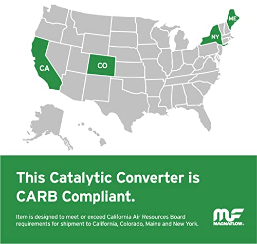 Image of MagnaFlow Catalytic Converter 334004: 2 inch /2 inch Inlet /Outlet, California Grade, Universal Fit (CARB Compliant)