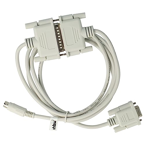 vhbw Programmierkabel RS-232 kompatibel mit Mitsubishi MELSEC FX1N, FX0N, A-Serie, FX Computer & Peripheriegeräte - Seriell Adapter, 15,5 cm Grau
