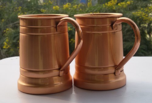 Street Craft Set Of 4 Handmade Solid Copper Moscow Mule Mug Large Tankard Capacity 20 Ounce #TOP5