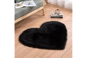 Cozy Faux Fur Heart Shaped Rug: The Perfect Addition to Your Home Decor