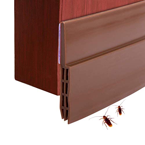 Preisvergleich Produktbild Dricar Türdichtung Tür-Boden-Dichtungs-Streifen Schalldichtung Fensterdichtung, Warme und Kälte Blocker 5cm Breite x100cm Länge (Braun)