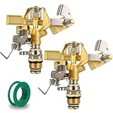 Triumpeek 2-Piece 1/2' Brass Impact Sprinkler Heads,...