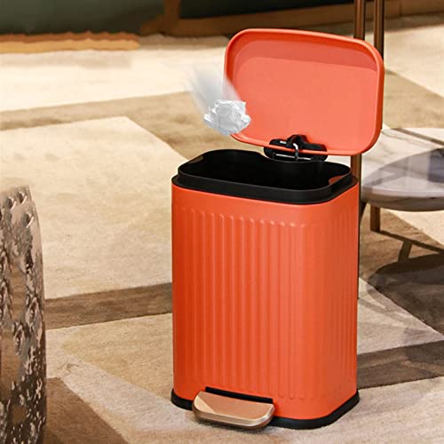 Cubo de basura de doble capa con pedal antihuellas y gran capacidad 7