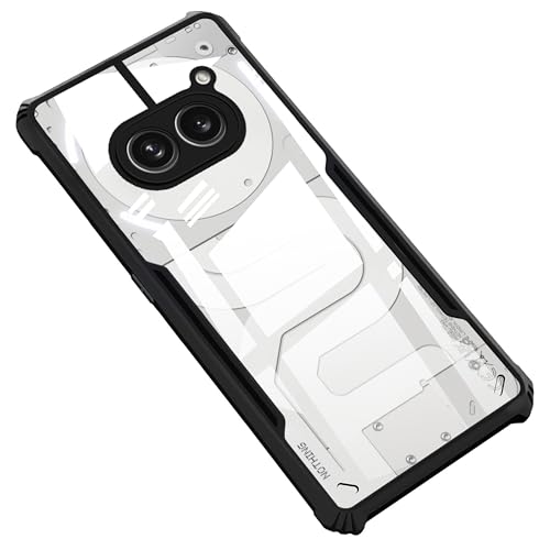 Zapcase Back Case Cover for Nothing Phone 2a 5G | Compatible for Nothing Phone 2a 5G Back Case Cover | Clear Case with Camera Protection | (TPU + PC | Matte Black)- Best and cheap mobile covers in India
