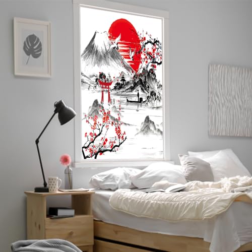 Vinilo Decorativo Brebasf Mount Fuji Rojo 35.4 x 78.7 in miniatura 5