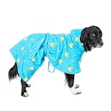 Barkbox Dog Bathrobe Fast Drying with Hook and Loop Closure & Wrap Tie Snuggle, Cute Dogs Clothes, Easy to Clean, Machine Washable, Dog Coats and Tumble Dry Low - Rubber Duck, Large