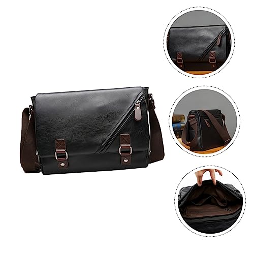 NOLITOY 1pc Men Versatile Crossbody Bag Pu Outdoor Briefcase for Travel Daily Use and Business Needs Lightweight All-pouch Storage for Essentials and Keys3
