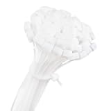 ALIPOBO 14 inch White Zip Ties, 100 Pack, 50 LBS Tensile Strength, UV Resistant, Multi-Purpose Self-Locking Nylon Cable Ties for Indoor and Outdoor