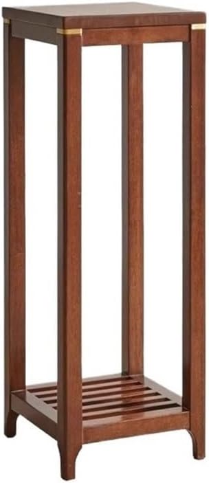 Plant Shelf, Bouble Tier Indoor High Leg Bonsai Rack, New Chinese Rubber Wood Plant Stand