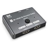 スマート良品 hdmi 分配器 双方向 8K 60HZ 4k 120hz hdmi 切替器 2入力1出力/1入力2出力 同時出力なし Switch 1 2/PS3 4 5/Xbox/PCなど対応 日本語説明書 sc006 (本体, グレー)