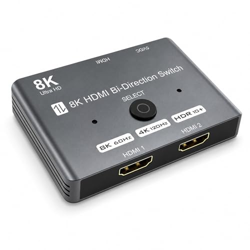 �X�}�[�g�Ǖi hdmi ���z�� �o���� 8K 60HZ 4k 120hz hdmi �ؑ֊� 2����1�o��/1����2�o�� �����o�͂Ȃ� Switch 1 2/PS3 4 5/Xbox/PC�ȂǑΉ� ���{������� sc006 (�{��, �O���[)