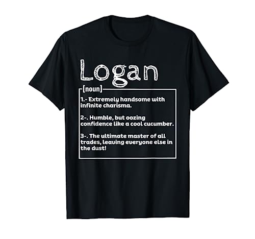 Name Logan Meaning Definition Boy Personalized Sarcasm T-Shirt