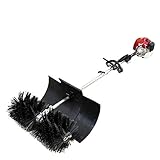 52CC Benzin Motorbesen,Benzin Kehrmaschine, Schneeschieber Schnellwechsel Schneeräumer Handheld 2.3HP Schneepflug Schnee Räumgenrät