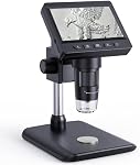4.3 Inch Digital Microscope for Adult, AOPICK Coin Microscope Camera with 50X-1000X Magnification, 1080P USB Microscope for Adults - 8 Adjustable LED Lights, PC View, Compatible with MacOS & Windows