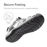 DREAM PAIRS Męskie sportowe sandały outdoorowe, codzienne letnie sandały plażowe,Size 44,Jasnoszary,DMUMST2505